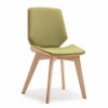 Commercial Green Fabric Wood Dining Chair