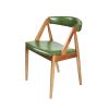 Commercial Green Leather Dining Chair - Durable & Stylish