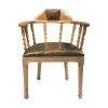 Commercial Grade Wooden Leather Armchair