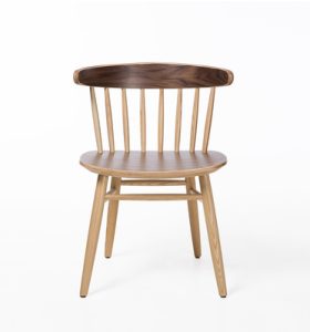 Walnut and Oak Commercial Dining Chair