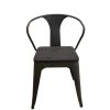 Commercial Grade Metal Dining Chair with Wood Seat
