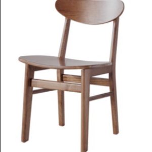 Mid-Century Solid Wood Dining Chair - Natural Wood Seat & Back