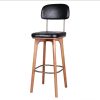 Commercial Bar Stool - Solid Wood & Leatherette