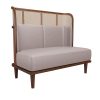 Commercial Grade Modern Cane Back Loveseat