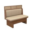 Commercial Grade Wood & Leather Upholstered Booth Seating