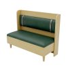 Commercial Grade Wood & Leather Upholstery Bench Seating