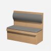 Commercial Grade Wood and Fabric Seating Unit