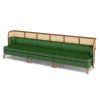Green Leather Commercial Sofa Set - Durable & Stylish Seating