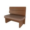 Commercial Wood & Leather Dining Bench