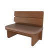 Commercial Grade Wood & Leather Dining Bench