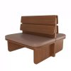 Commercial Grade Wood and Leather Seating