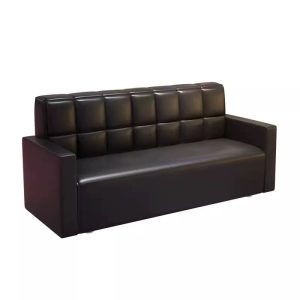 Black leather sofa set, commercial grade, durable seating