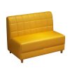 Commercial Grade Yellow Leatherette Banquette Seating