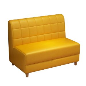 Commercial Grade Yellow Leatherette Banquette Seating