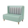 Commercial Grade Mint Green Leatherette Upholstered Banquette Seating