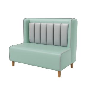 Mint Green Leatherette Upholstered Commercial Banquette Seating