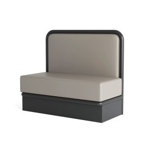 Leatherette upholstered commercial booth seating