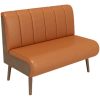 Commercial Grade Leather Upholstered Dining Bench
