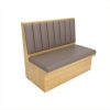 Commercial Grade Wood & Leather Upholstered Booth Seating