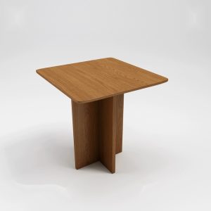 Walnut wood square table, suitable for commercial use