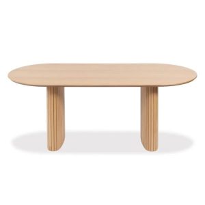 Oak Wood Conference Table with Vertical Leg Design