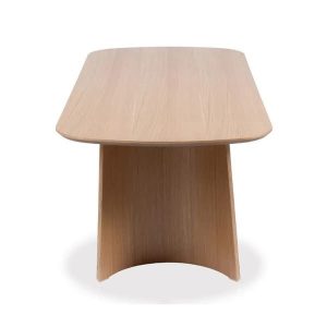 Solid oak wood conference table, ideal for commercial use