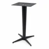 Black Cross Foot Table Base Single Column Pedestal for Commercial Use
