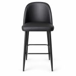 JYX-147 Black Bucket-Back Bar Stool front view