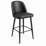 JYX-147 Black Bucket-Back Bar Stool right 45-degree view