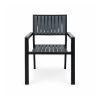 YMX-S-003 Outdoor Black Vertical-Slat Armchair