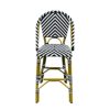 Black and White Chevron Woven Outdoor Bar Stool