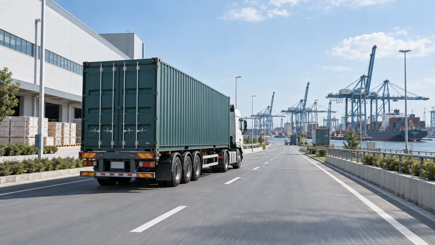 International container transportation for commercial furniture