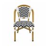 YMX-T-002 Outdoor Black and White Chevron Bistro Chair