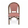 YMX-T-013 Outdoor Red and White Geometric Bistro Chair
