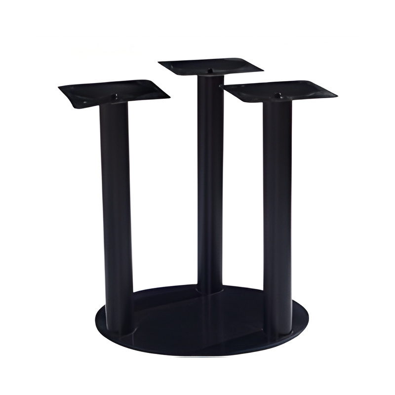 156-706S Flat Steel Plate Three-Post Table Base