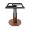 FSX-HW-002 Walnut and Black Commercial Pedestal Table Base with Square Mount