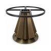 FSX-HW-003 Fluted Woodgrain Conical Pedestal Table Base with Round Mount