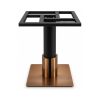 FSX-HW-007 Walnut and Black Pedestal Table Base with Square Foot