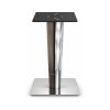 FSX-HW-008 Black and Silver Fluted Geometric Pedestal Table Base