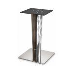 FSX-HW-008 Black and Silver Fluted Geometric Pedestal Table Base right- 45-degree-degree view