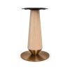 FSX-HW-010 Light Wood Hourglass Pedestal Table Base with Bronze Foot