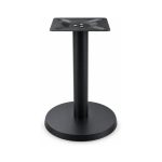 FSX-HW-014 Black Round Commercial Pedestal Table Base front view