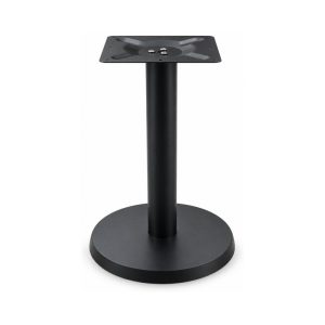 FSX-HW-014 Black Round Commercial Pedestal Table Base front view