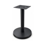 FSX-HW-014 Black Round Commercial Pedestal Table Base left- 45-degree-degree view