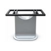 FSX-HW-019 Gray Curved Bridge Pedestal Table Base with White Trim
