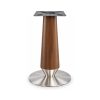 FSX-HW-022 Walnut Cone Pedestal Table Base with Stainless Round Foot