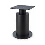 FSX-HW-023 Black Cylindrical Drum Commercial Table Base right- 45-degree-degree view