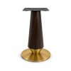 FSX-HW-024 Dark Walnut Hourglass Pedestal Table Base with Bronze Foot