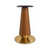 FSX-HW-028 Warm Walnut Hourglass Pedestal Table Base with Bronze Foot