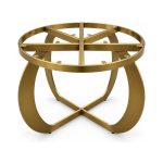 FSX-HW-032 Gold Interlocking Loop Designer Round Table Base front view